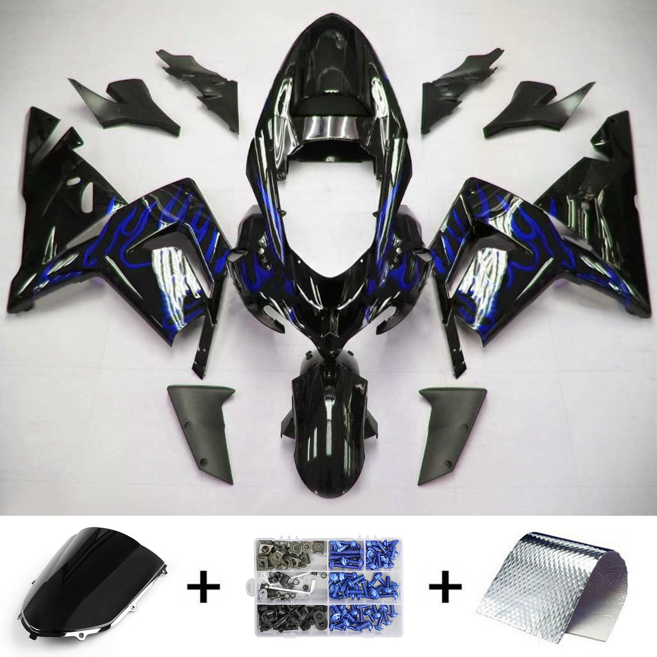 Kawasaki ZX10R 2004-2005 Amotopart Fairing Kit Generic #102