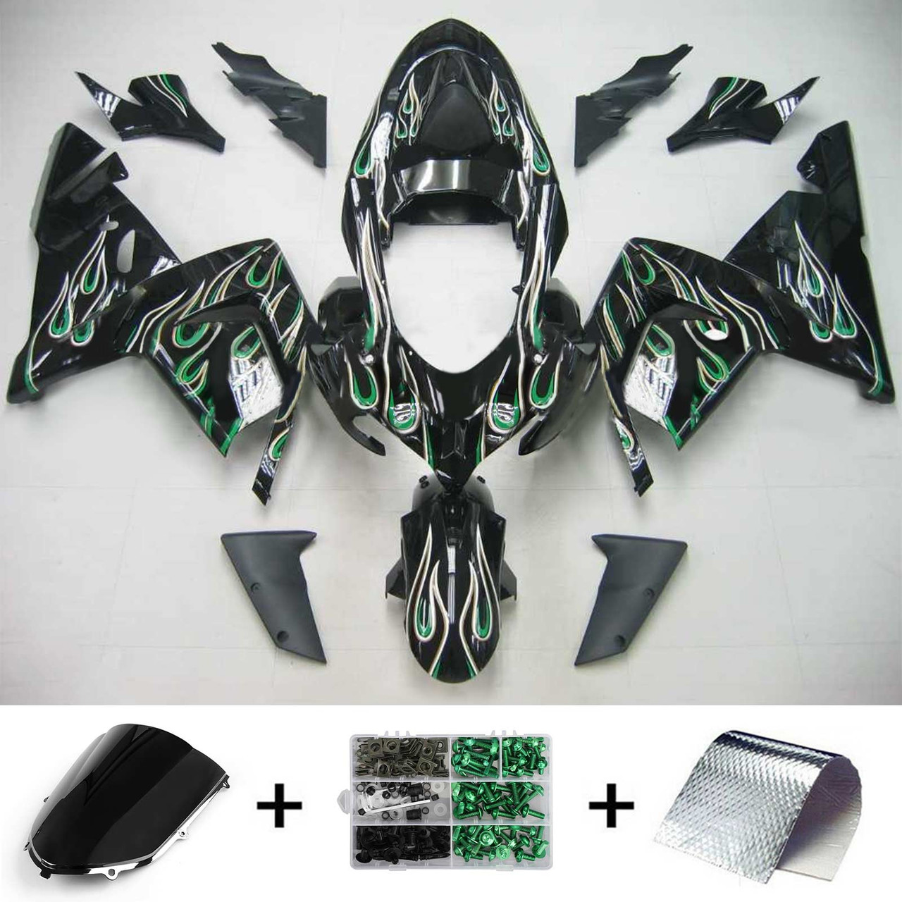 Kawasaki ZX10R 2004-2005 Amotopart Fairing Kit Generic #108