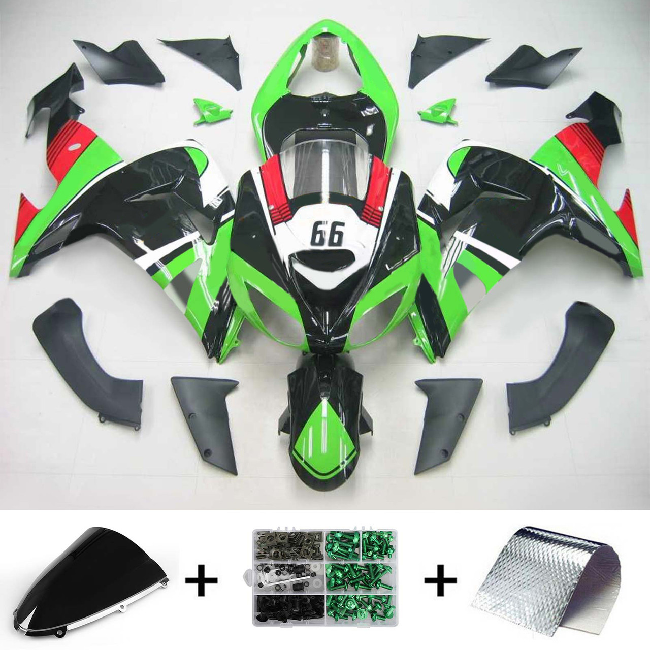 Kawasaki ZX10R 2006-2007 Amotopart Fairing Kit Generic #109