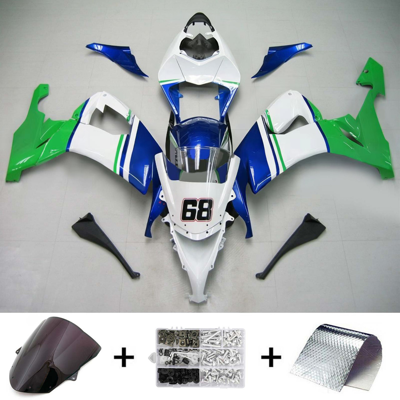 Kawasaki ZX10R 2008-2010 Amotopart Fairing Kit Generic #116