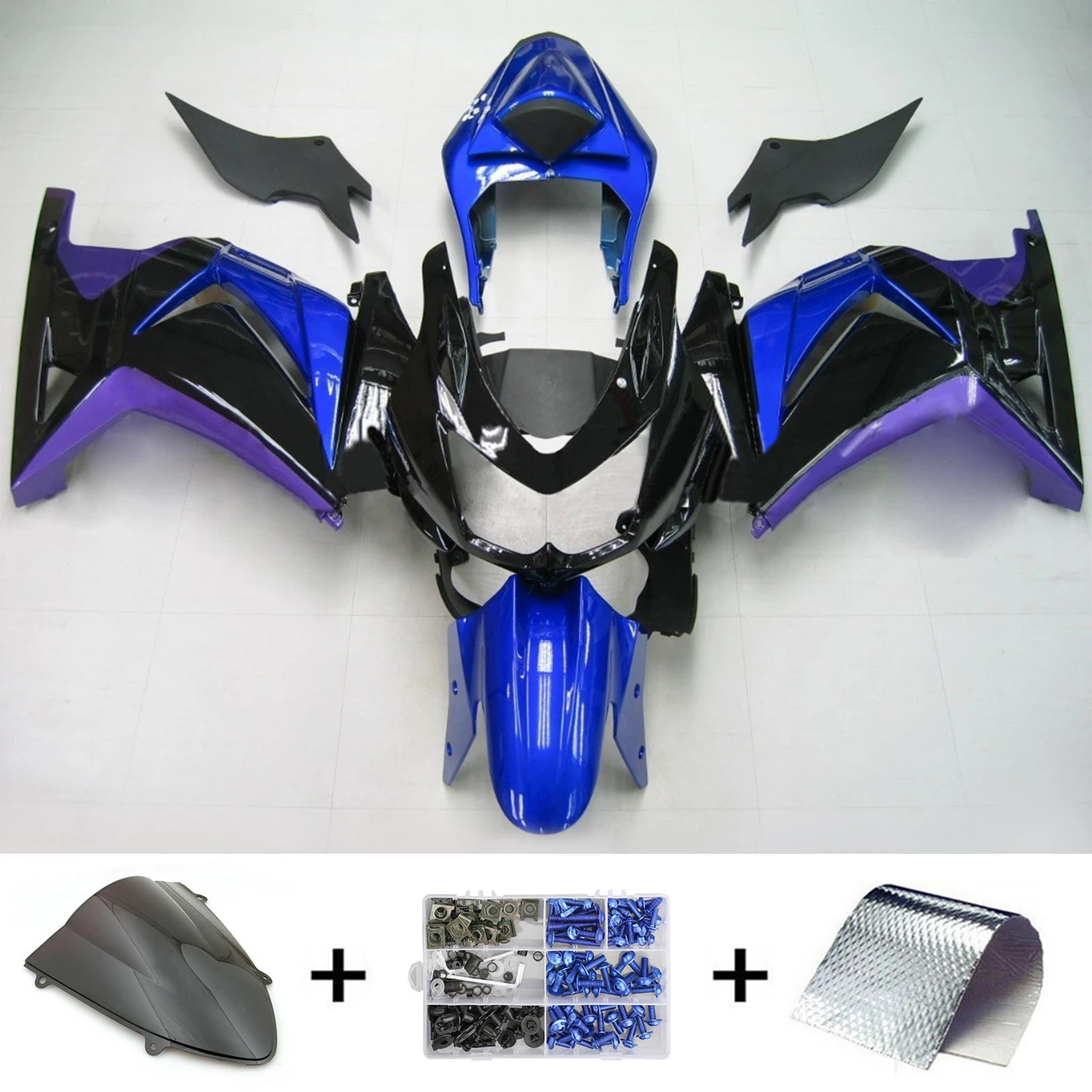 Kawasaki EX250 / Ninja 250 2008-2012 Amotopart Fairing Kit Generic #102