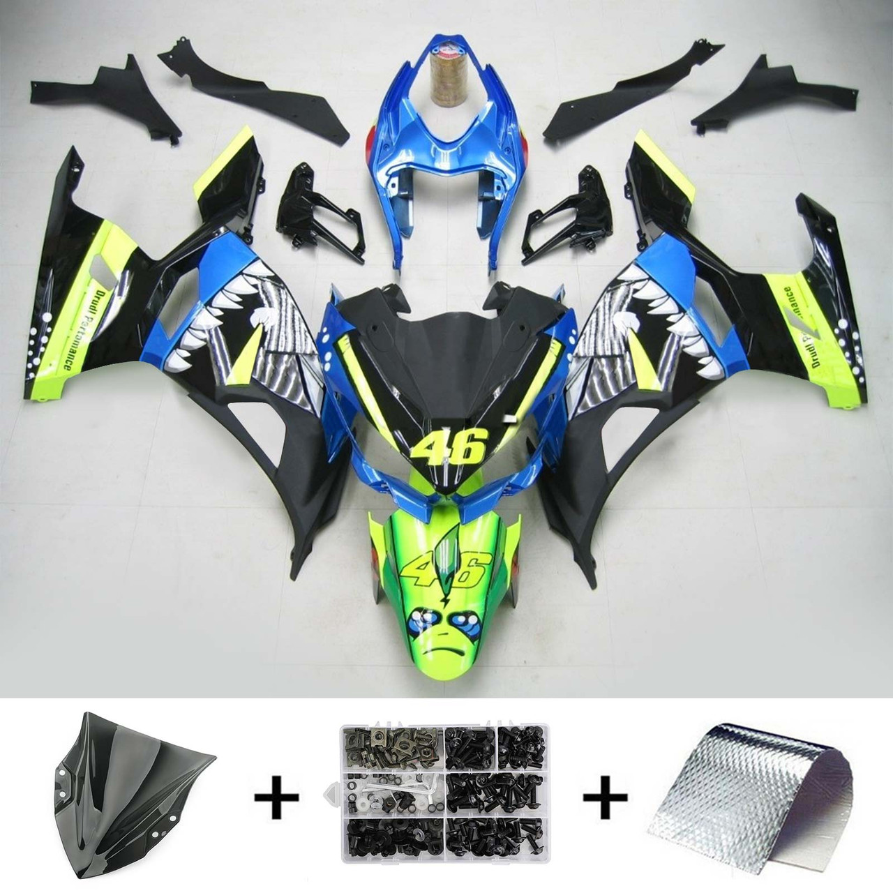 Kawasaki EX400 / Ninja 400 2018-2022 Amotopart Fairing Kit Generic