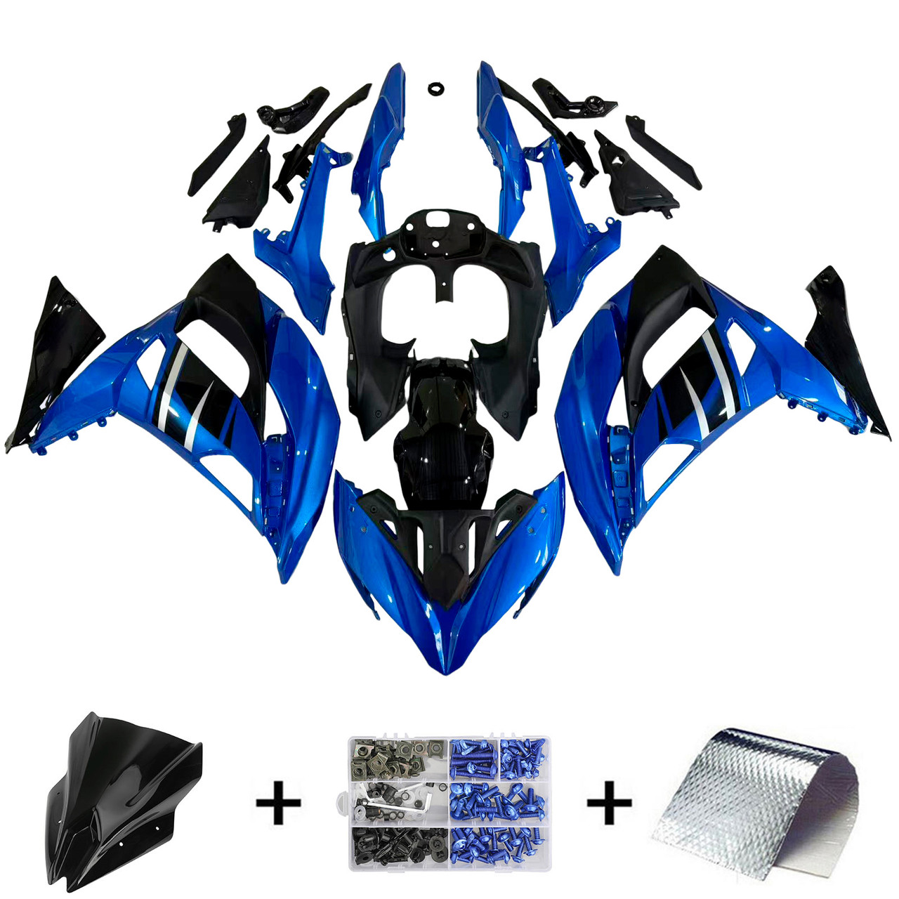 Kawasaki ER6F/ Ninja 650R 2017-2019 Amotopart Fairing Kit Generic #102