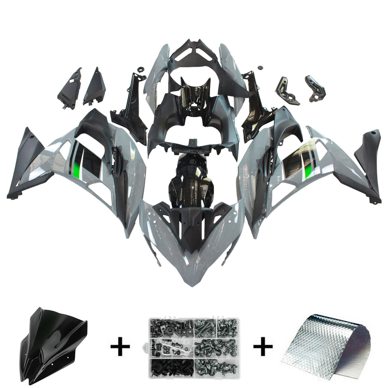 Kawasaki ER6F/ Ninja 650R 2017-2019 Amotopart Fairing Kit Generic #105