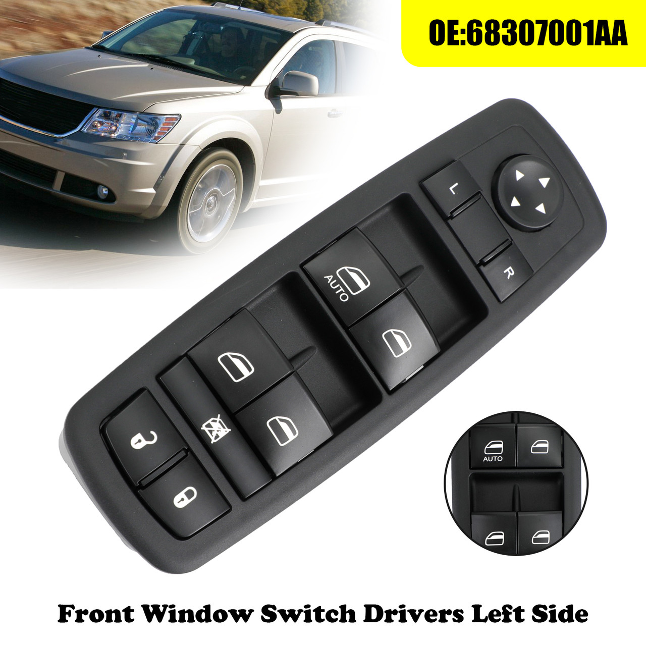 Front Window Switch Drivers Left Side 68307001AA for Dodge Journey 2017-2019
