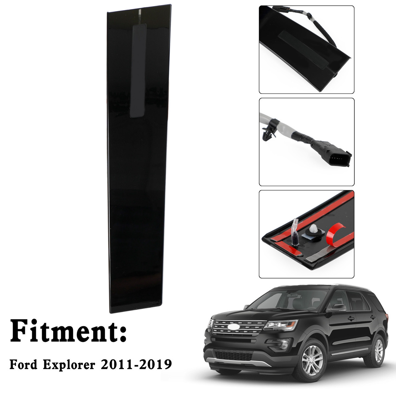 Left Driver Side Door Entry Keypad Pillar Molding Trim For Ford Explorer 2011-2019