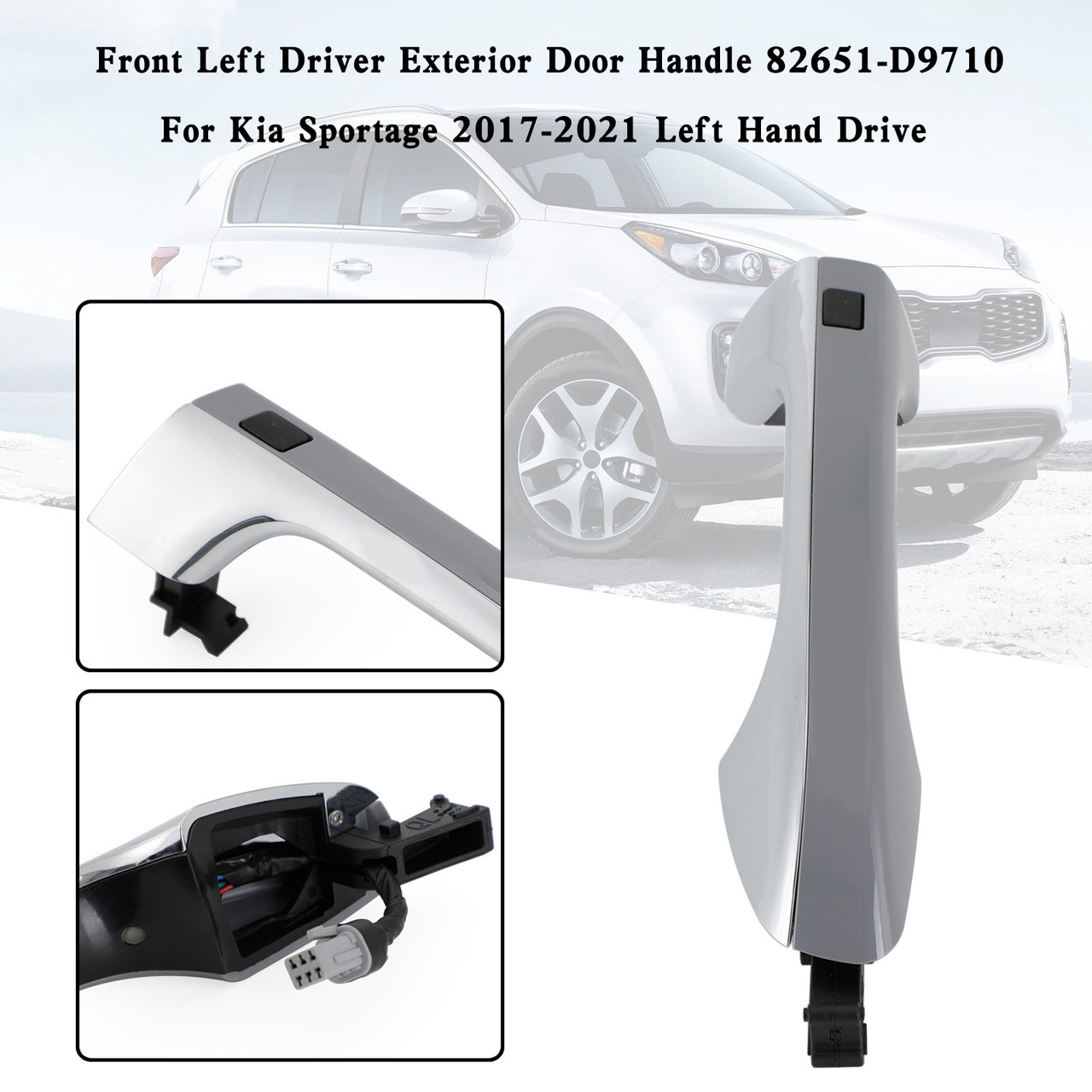 Exterior Front Left Door Smart Key Handle 82651D3710 For Hyundai Tucson 2016-2019