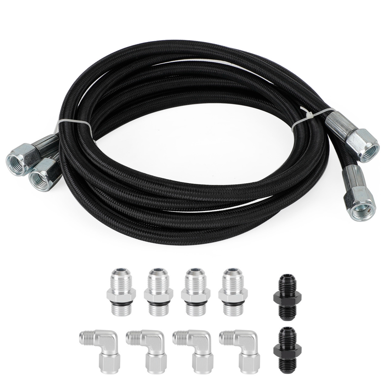 Automatic Transmission Cooler Lines Kit 6-AN Hose Line Kit For GM 4L60E 4L65E