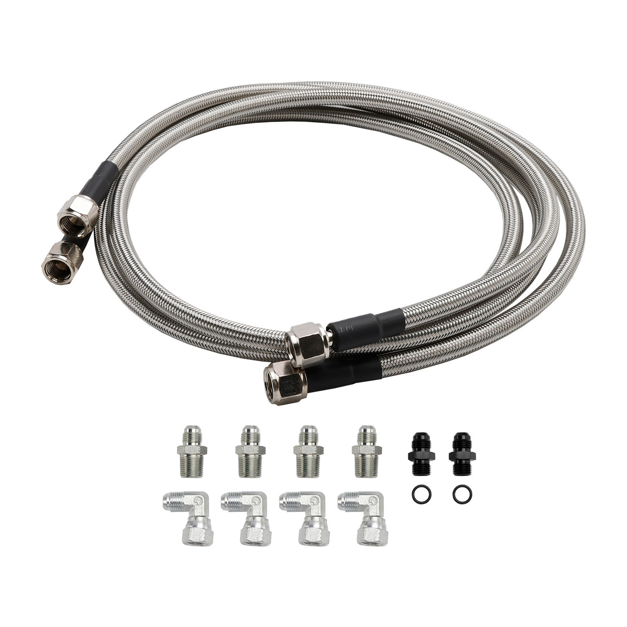 Automatic Transmission Cooler Lines Kit 6-AN Hose Line Kit For GM 4L60E 4L65E
