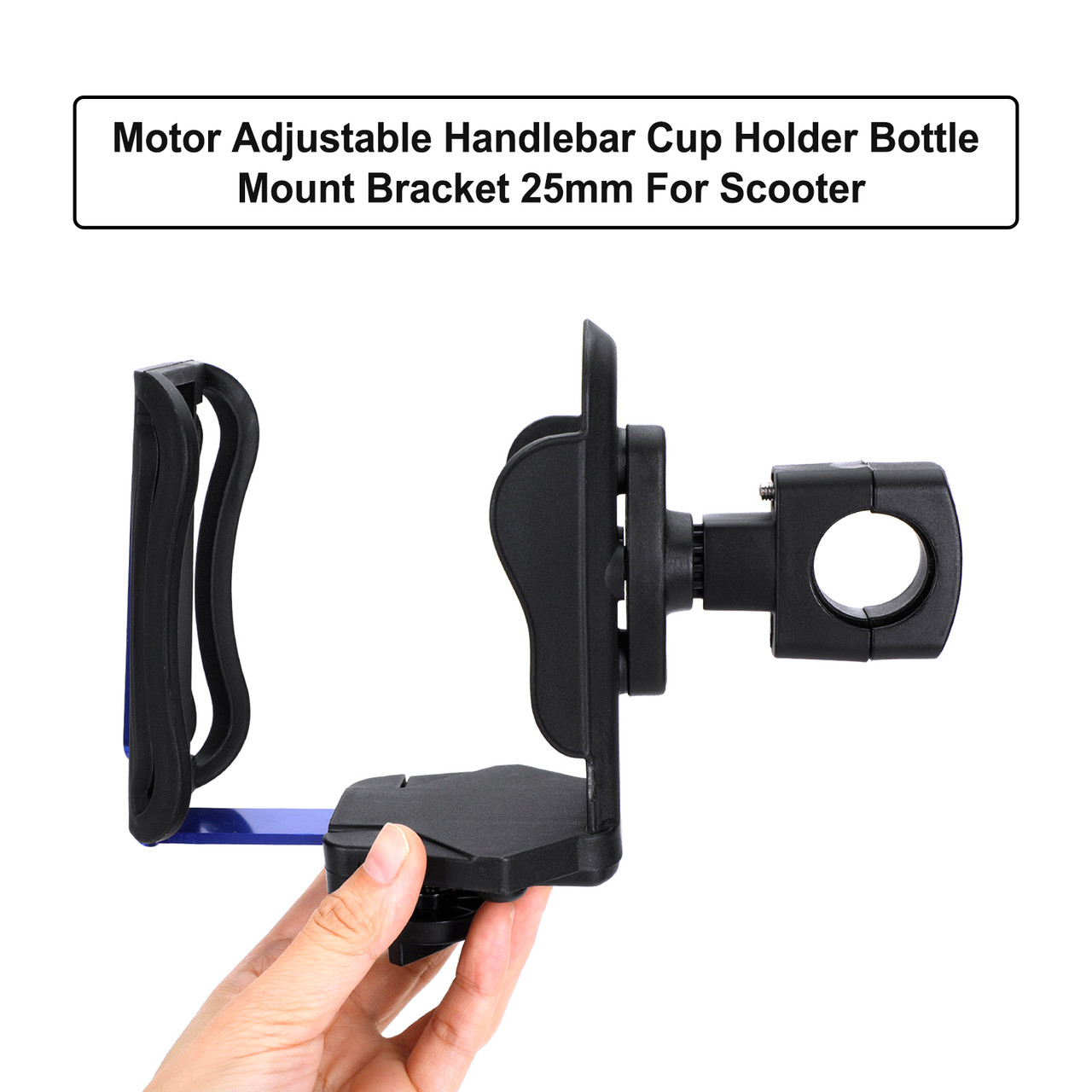 25MM Cup Holder Beverage Water Bottle Cage Mount Handlebar For Motorbike Blue