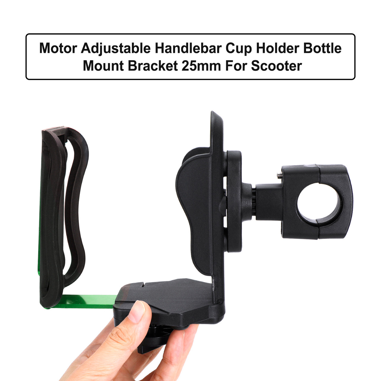 25MM Cup Holder Beverage Water Bottle Cage Mount Handlebar For Motorbike Green