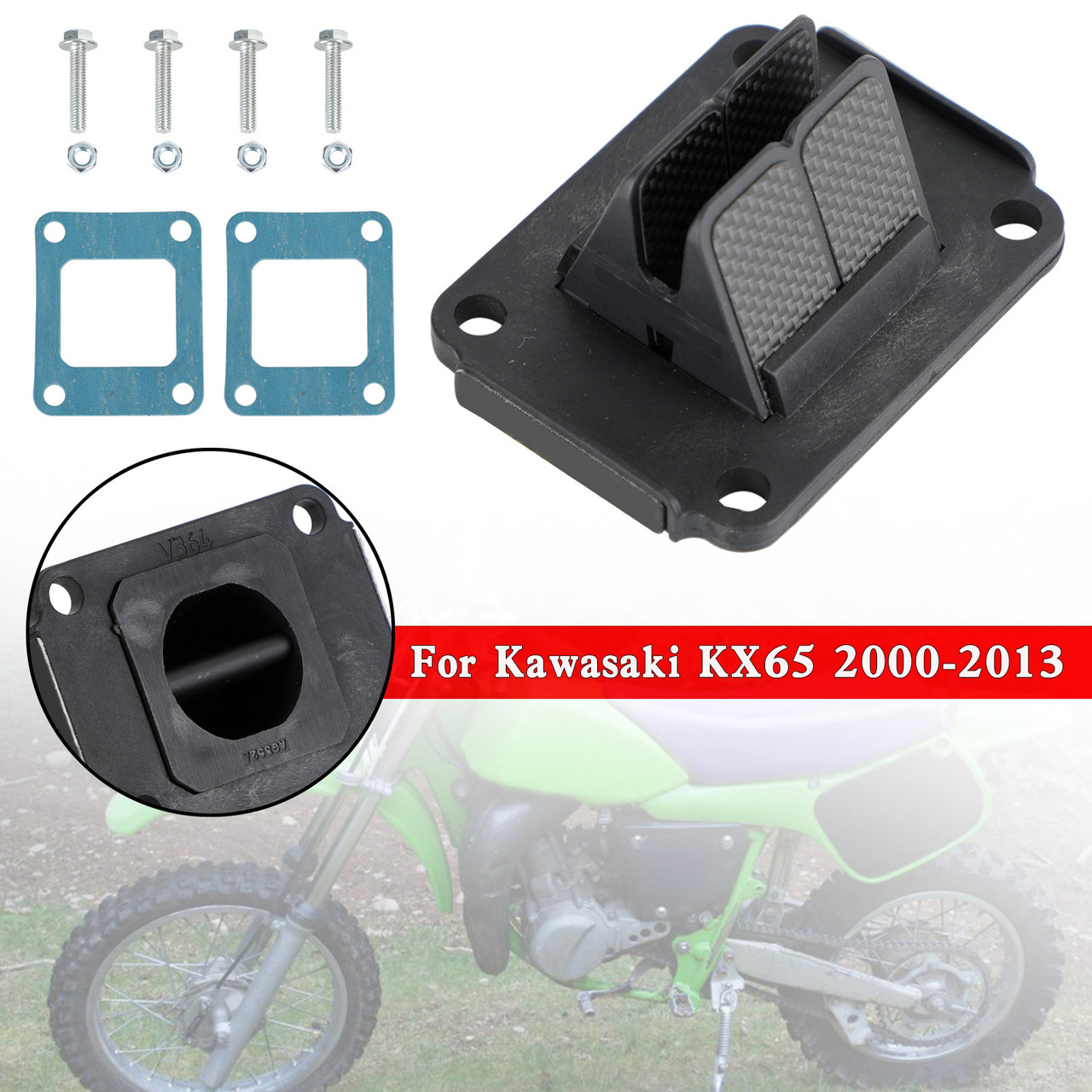 V364A Reed Valve System Fits For Kawasaki Dirtbike P/N KX60 KX65