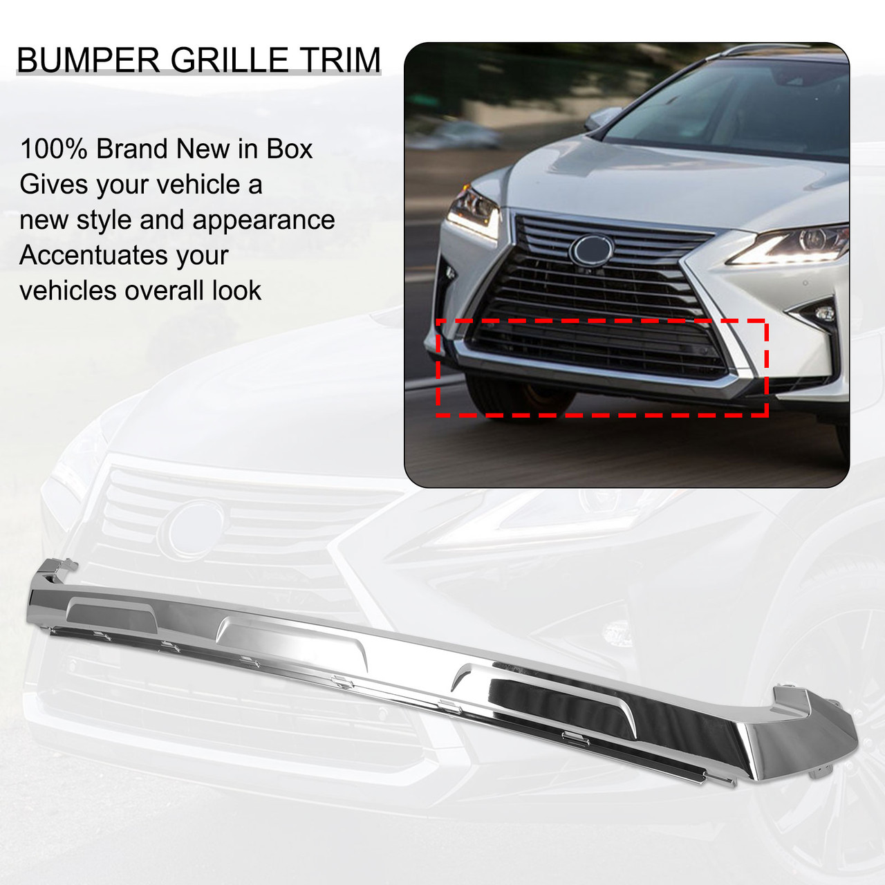 16-19 Lexus RX350 RX450 base model Front Bumper Cover Lower Grille