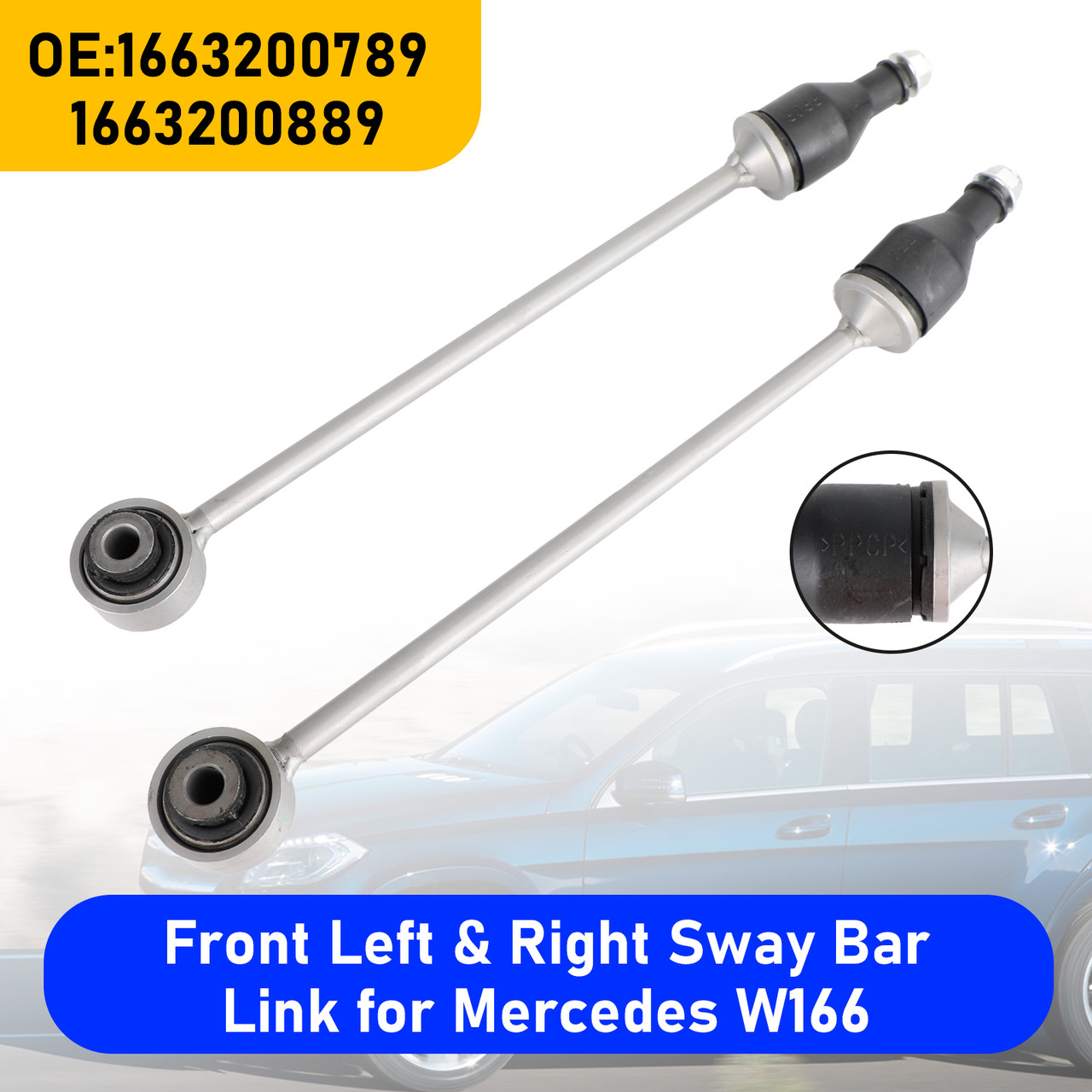 Front Left & Right Sway Bar Link for Mercedes W166 1663200789 1663200889