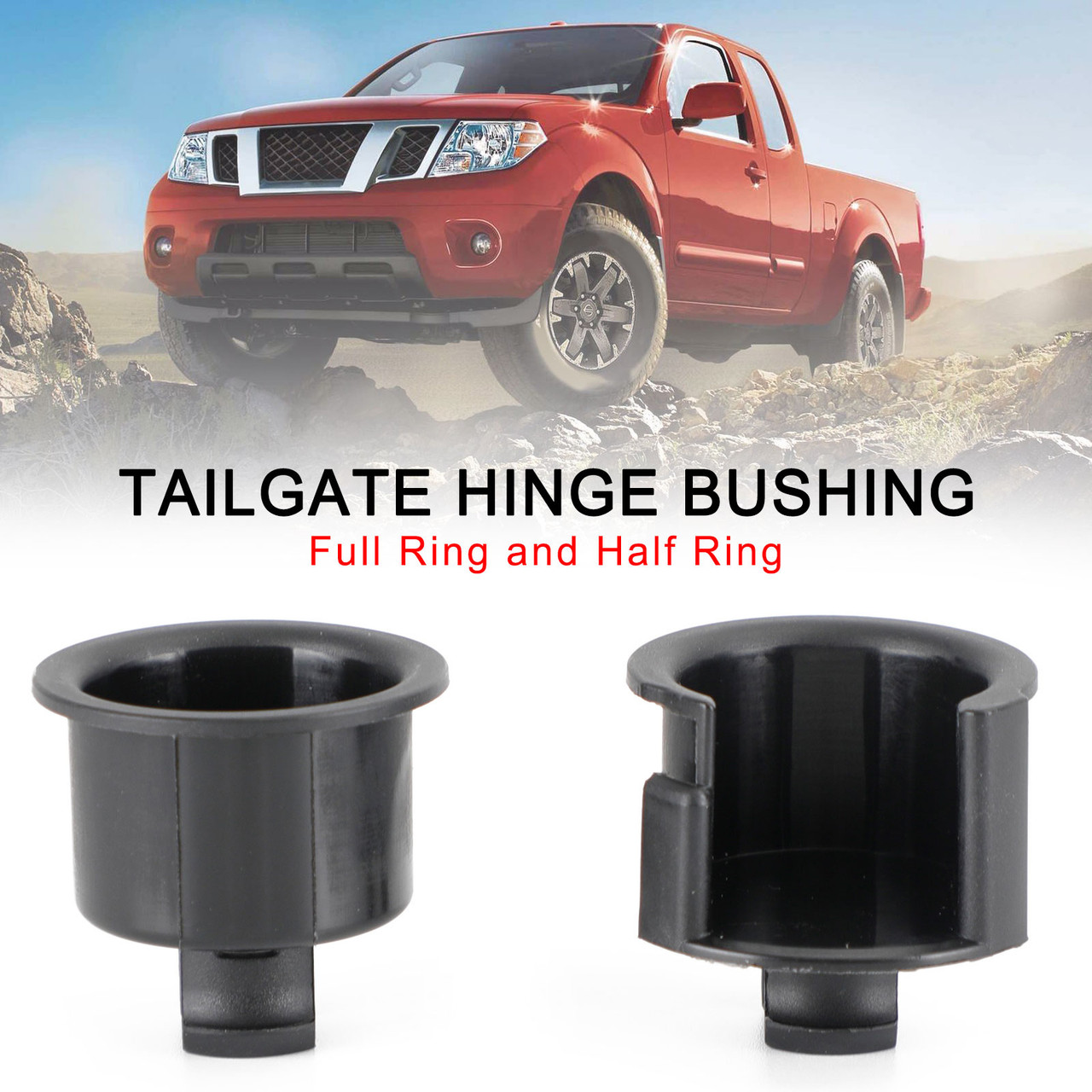 2PCS Rear Tailgate Hinge Bushing Set 93478-ZP50A Fit Nissan Frontier 2005-2018