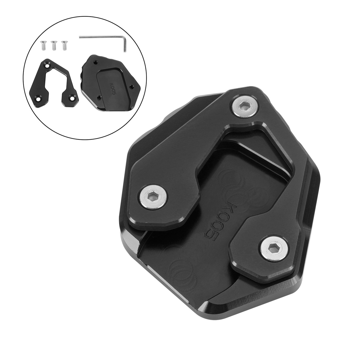 Kickstand Enlarge Plate Pad fit for Yamaha MT-09 MT 09 2021-2022 Black