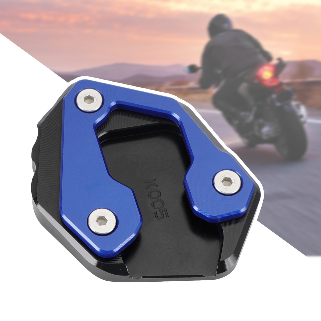 Kickstand Enlarge Plate Pad fit for Yamaha MT-09 MT 09 2021-2022 Blue