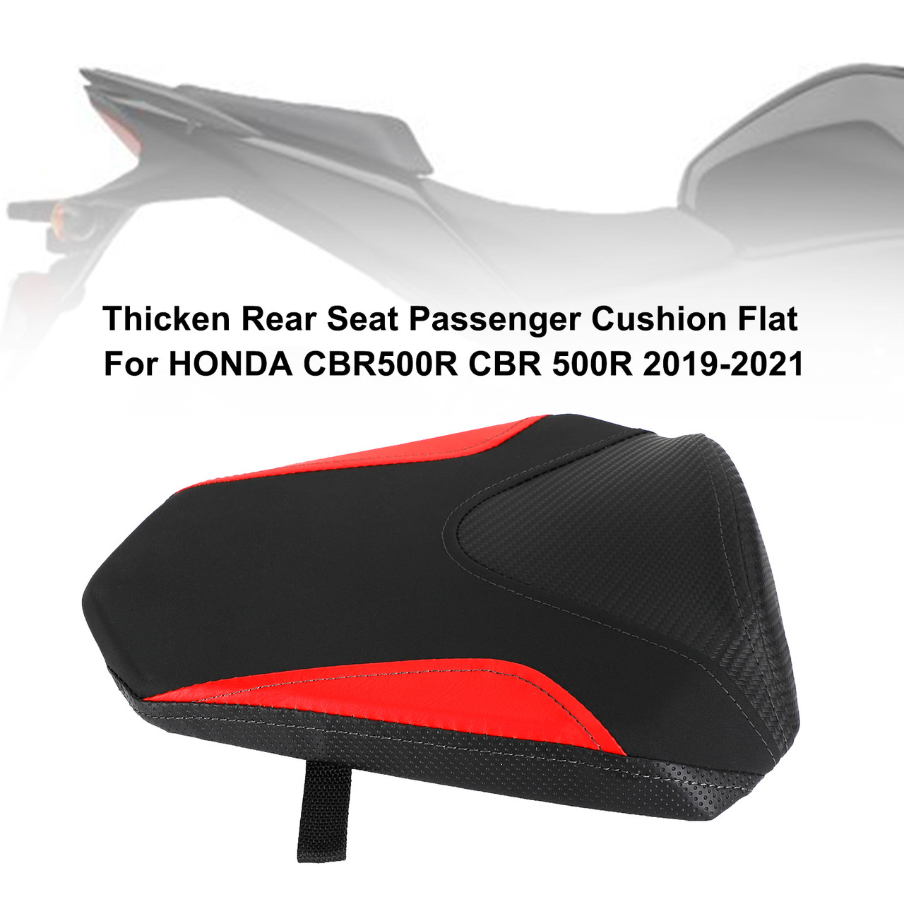 Rear Seat Passenger Cushion Flat Pu Red For Honda Cbr500R 19-21 Cbr400R 22-23