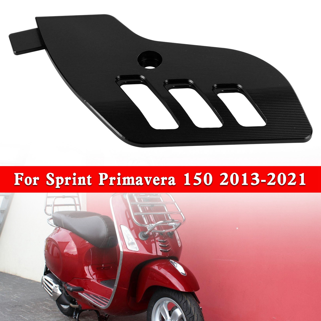 Front Fork Cover Fender Shock Absorbing Blocking For Vespa Sprint Primavera 150 Black