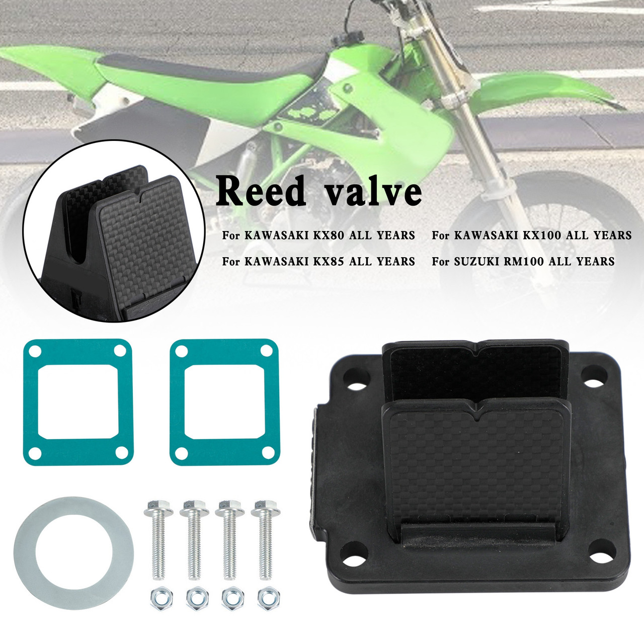 87-16 Kawasaki KX80/KX85/KX100/RM100 Moto Reed Valve System V384A