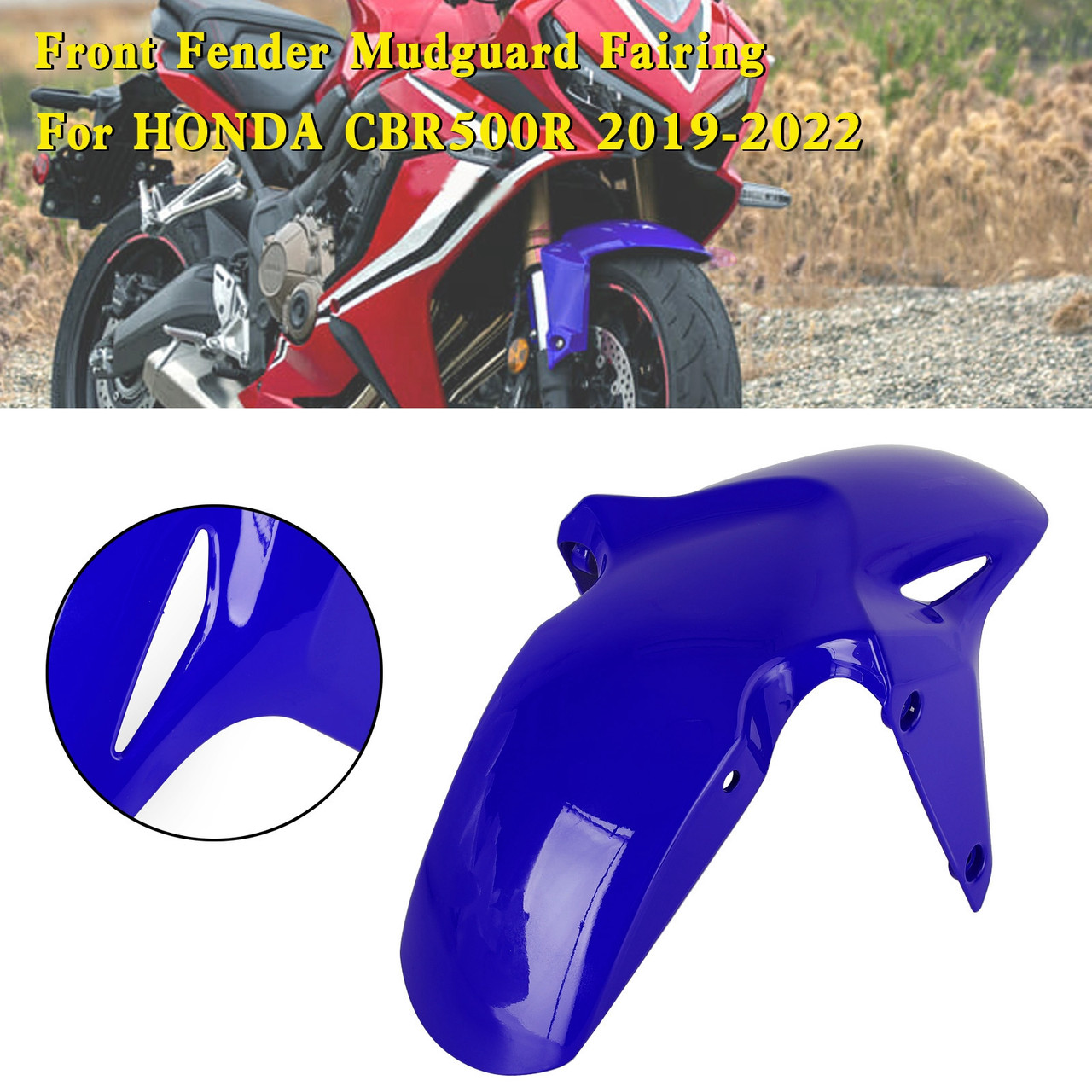 Front Fender Mud Guard Hugger Cowling Fairing For HONDA CBR500R 2019-2022 Blue