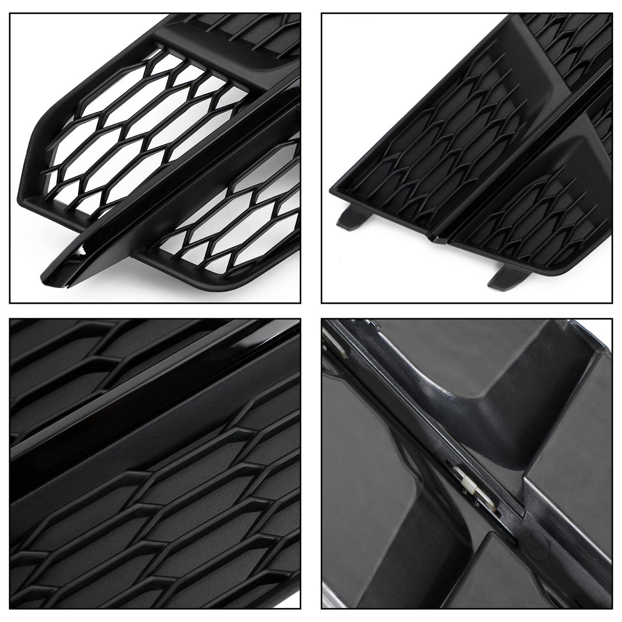 Front Bumper Lower Grille For Audi A6 C7 S-Line 2016-2018 – Black Chrome Honeycomb, Direct Fit