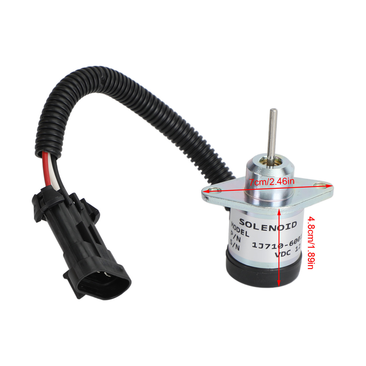 1J710-60011 Fuel Shut Off Solenoid For Kubota Engine V2607 - Mad