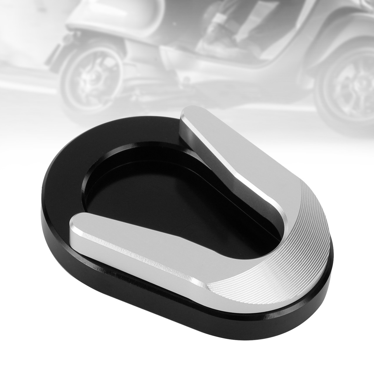 Kickstand Enlarge Plate Pad fit for Vespa Sprint Primavera 150 2013?2020 Black