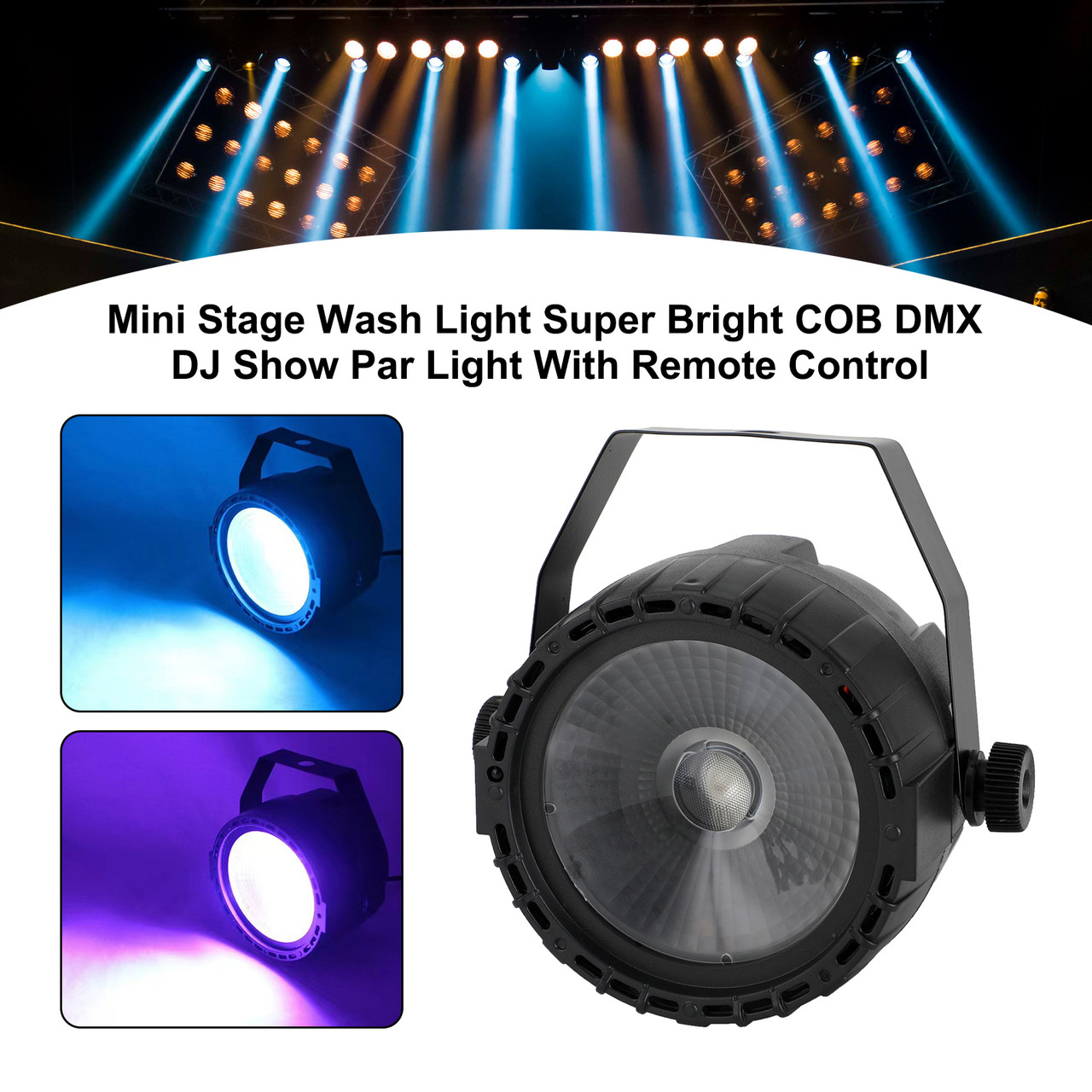 Mini Stage Wash Light Super Bright COB DMX DJ Show Par Light With Remote Control