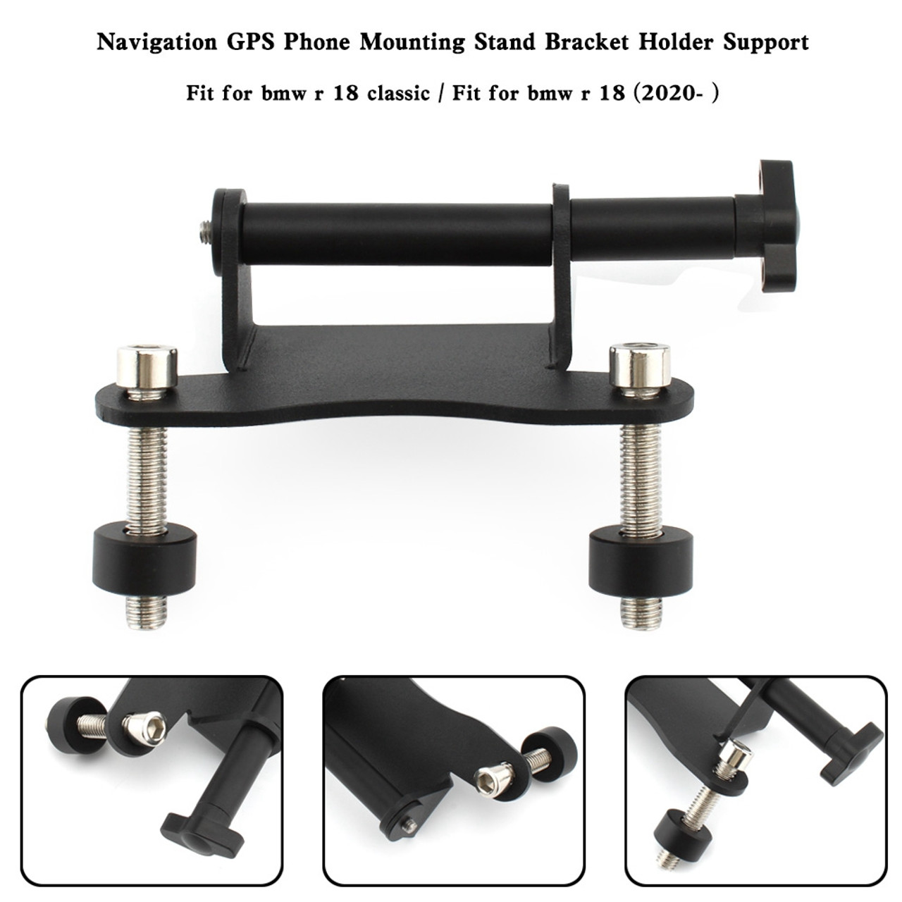 Navigation GPS Phone Mounting Stand Bracket Holder Support For BMW R18 Classic Black