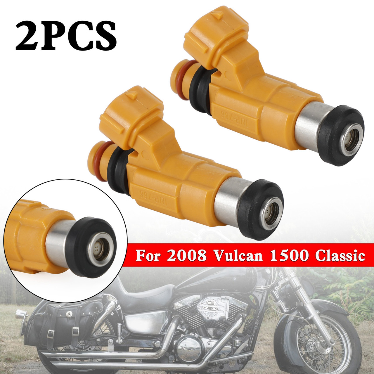2PCS 49033-1057 Fuel injectors INP-786 for Kawasaki 2000-2008 Vulcan 1500 1600 PN 2PCS 49033-1057 Fuel injectors INP-786 for Kawasaki 2000-2008 Vulcan 1500 1600 PN