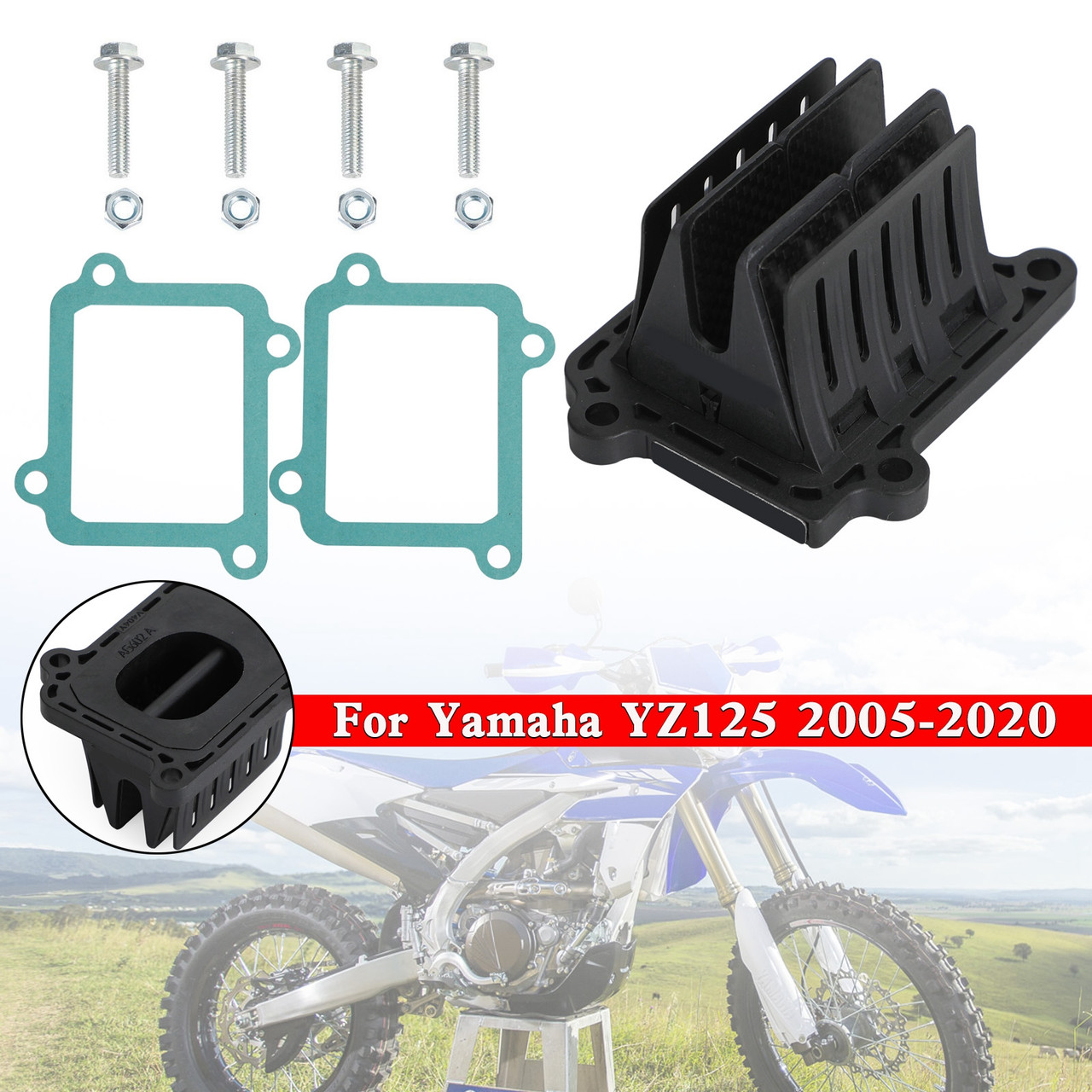 V4R04 Reed Valve Cage Block For Yamaha YZ125 2005-2020