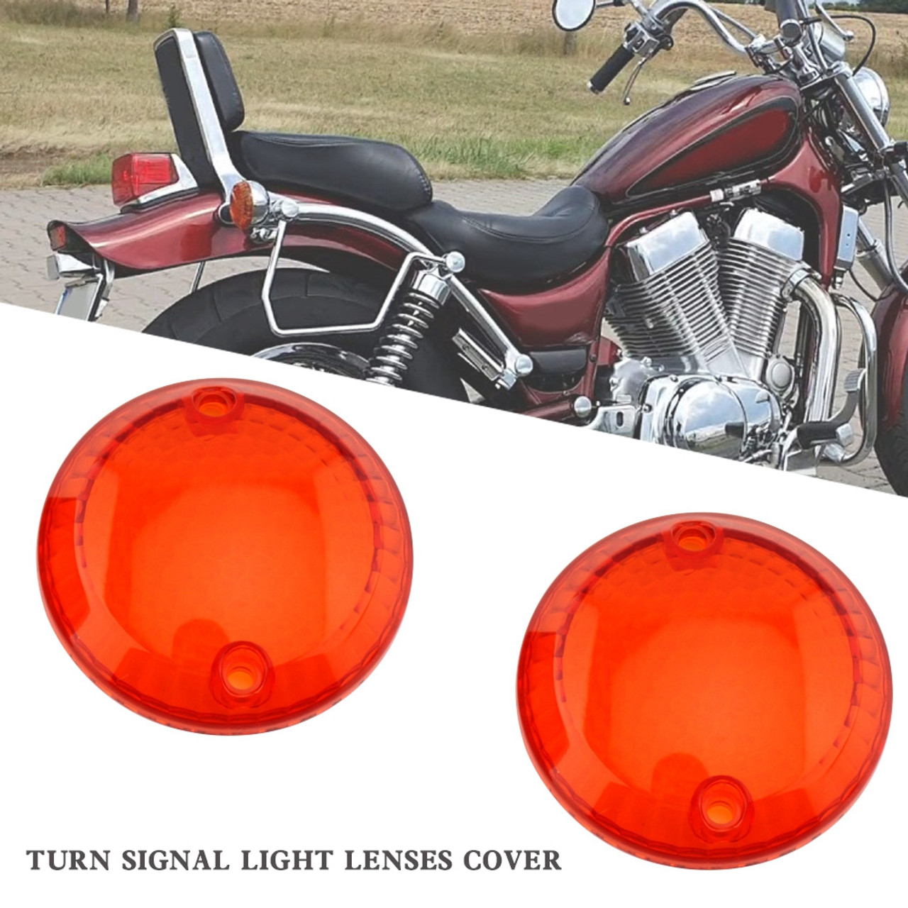 Turn Signal Light Lens Cover For Suzuki Cruisers Intruder 1400 VX800 Amber