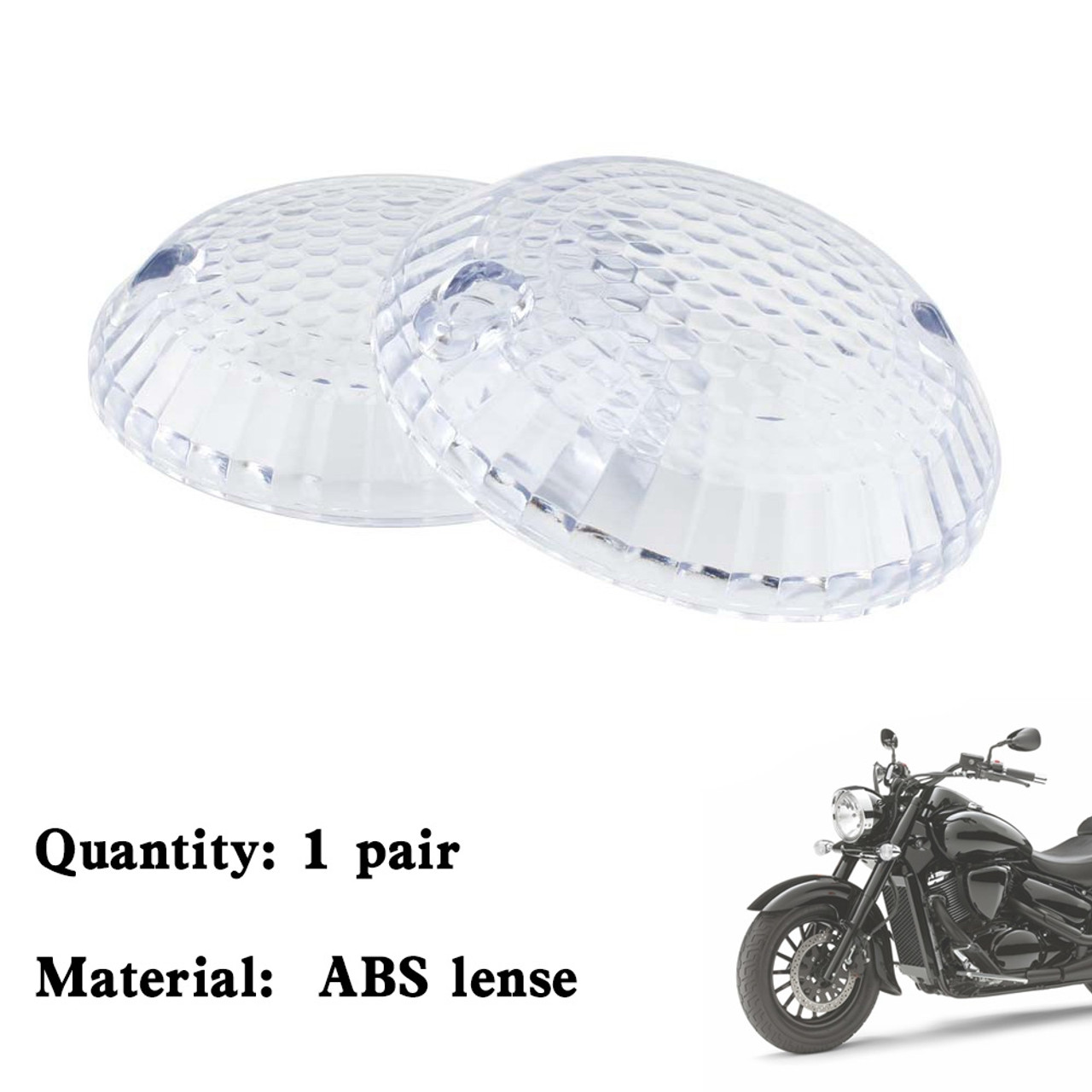 Turn Signal Light Lens Cover For Suzuki Cruisers Intruder 1400 VX800 Clear