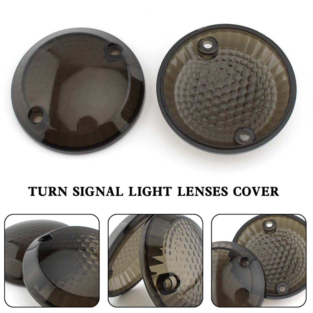 Turn Signal Light Lens Cover For Suzuki Cruisers Intruder 1400 VX800 Smoke