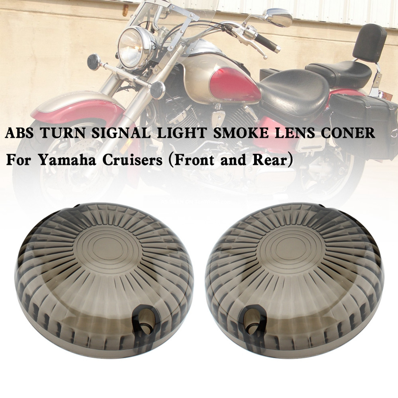 Turn Signal Light Lens Cover For Yamaha V Star 650 1100 Vmax 1200/1700 Smoke
