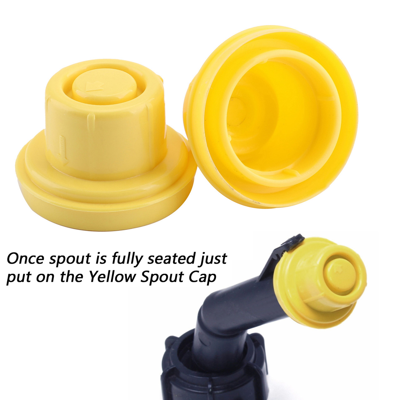 10x Yellow Spout Cap fits BLITZ self-venting gas can spouts 900302