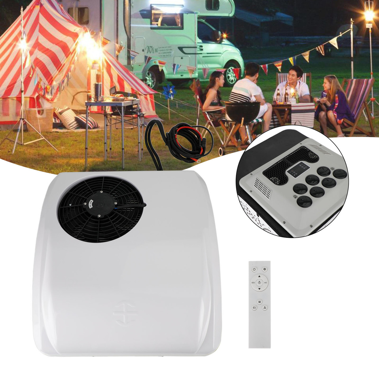 RV Air Conditioner Heat Pump Camper NonDucted Rooftop AC Unit Heater