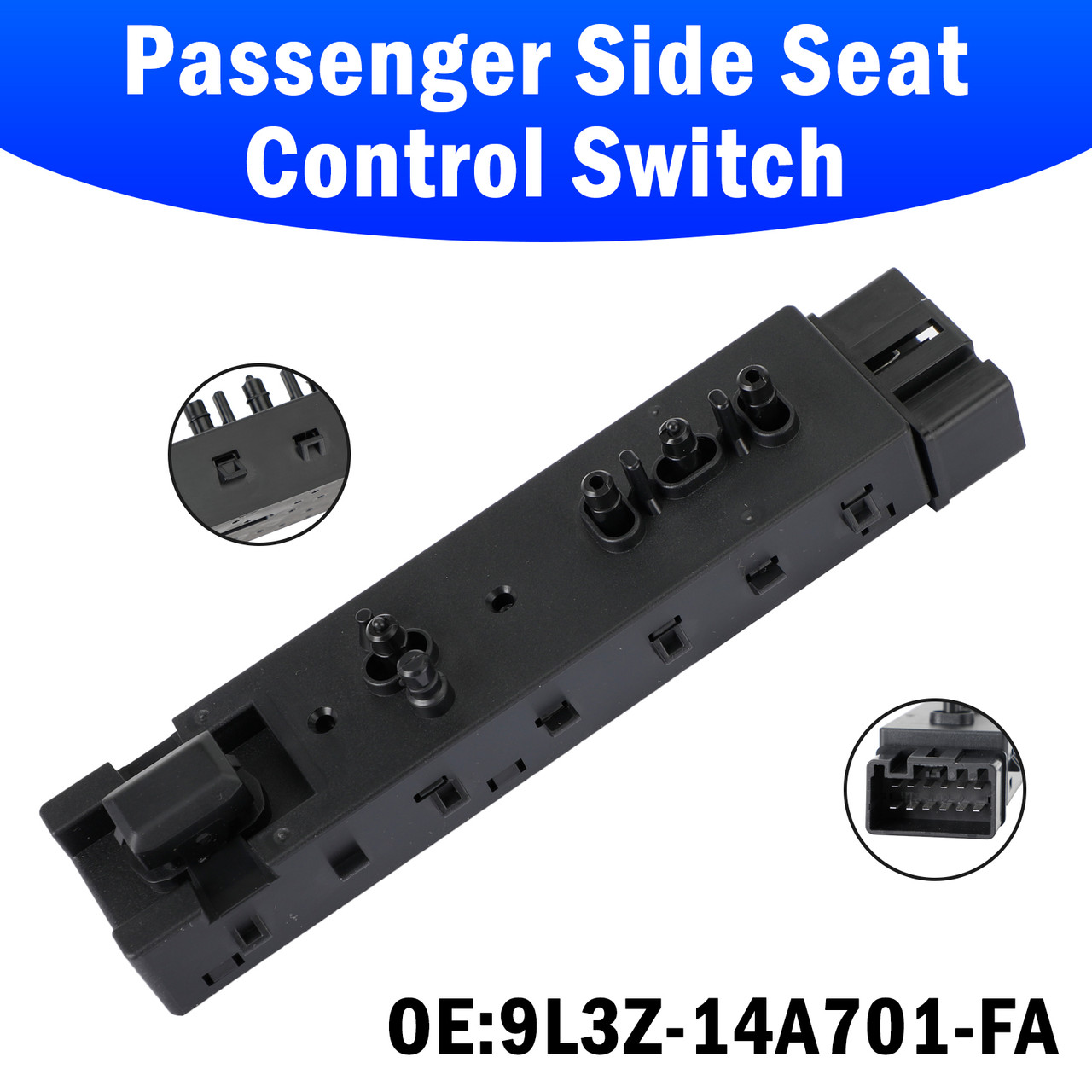 Passenger Side Seat Control Switch for Ford Escape F150 F250 F350 9L3Z-14A701-FA
