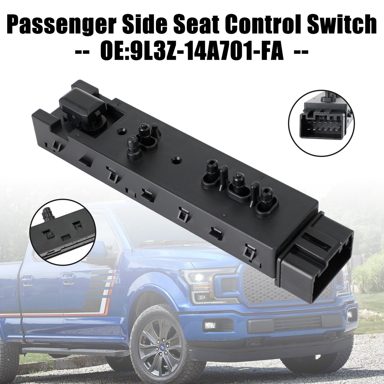 Passenger Side Seat Control Switch for Ford Escape F150 F250 F350 9L3Z-14A701-FA