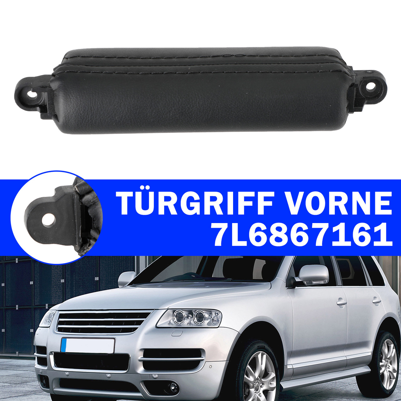 Front Inside Leather Door Handle Left or Right 7L6867161 For VW Touareg 02-10