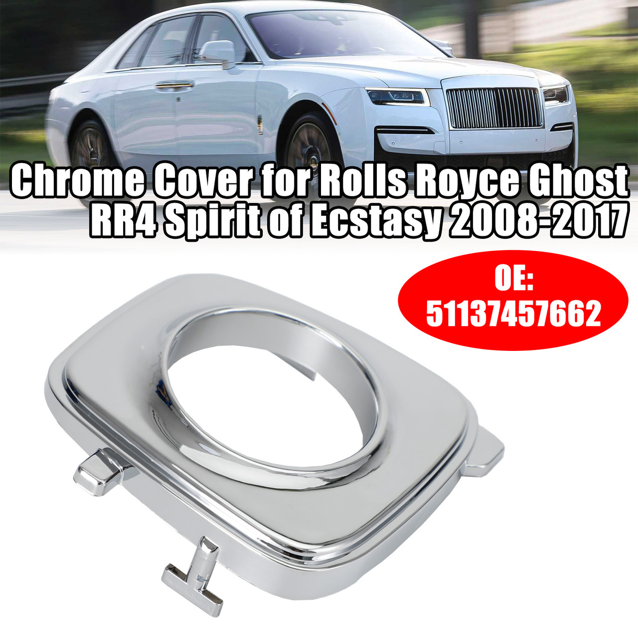 Chrome Cover for Rolls Royce Ghost RR4 Spirit of Ecstasy 2008-2017 51137457662