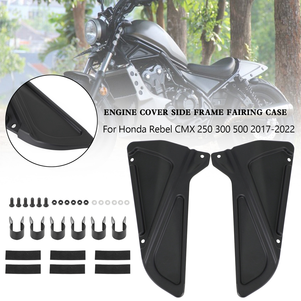 Engine Cover Side Frame Fairing Case For Honda REBEL CMX 300/500 2017-2022