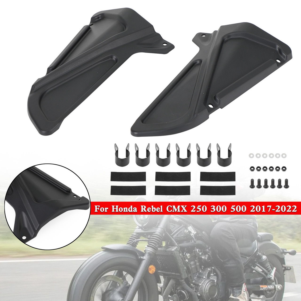 Engine Cover Side Frame Fairing Case For Honda REBEL CMX 300/500 2017-2022