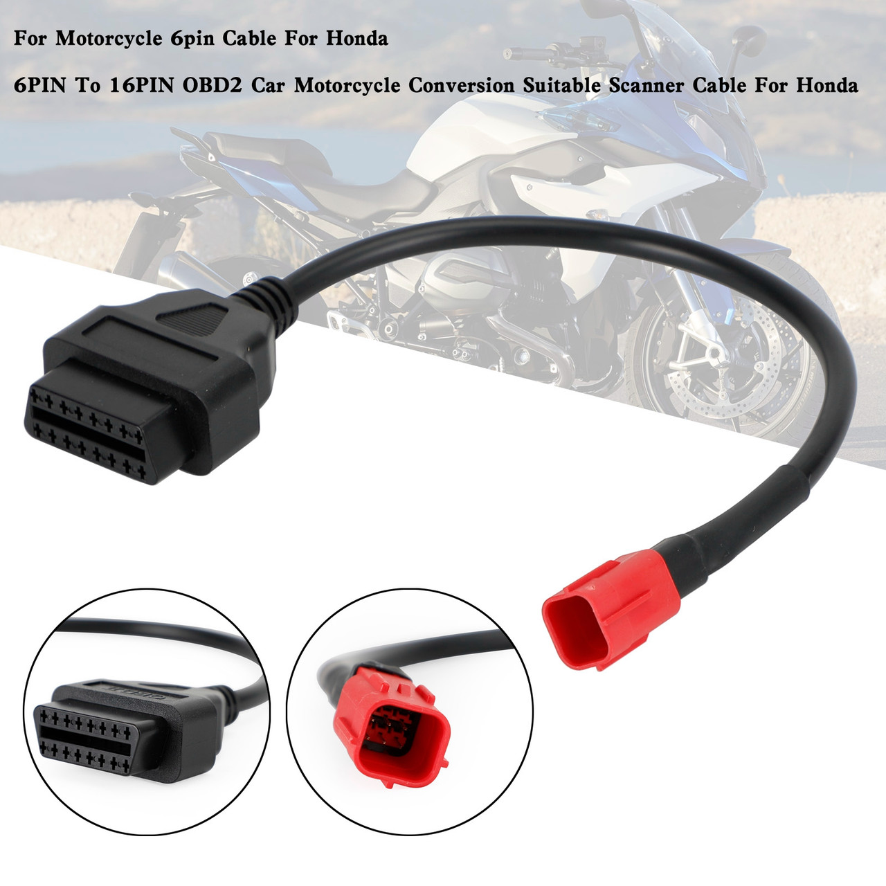 Obd2 Cable For 4pin+6pin 2 In 1 Motorcycle Obd Scanner Adapter