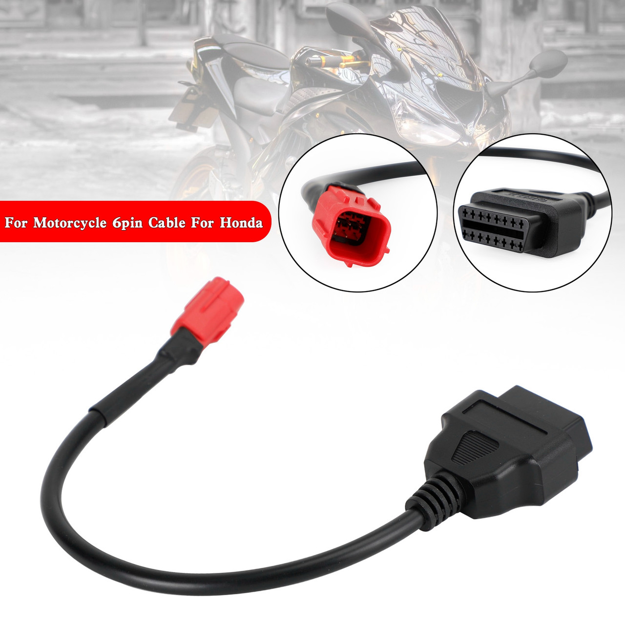 Obd Motorcycle Cable For 6 Pin Plug Cable Diagnostic Cable 6pin To