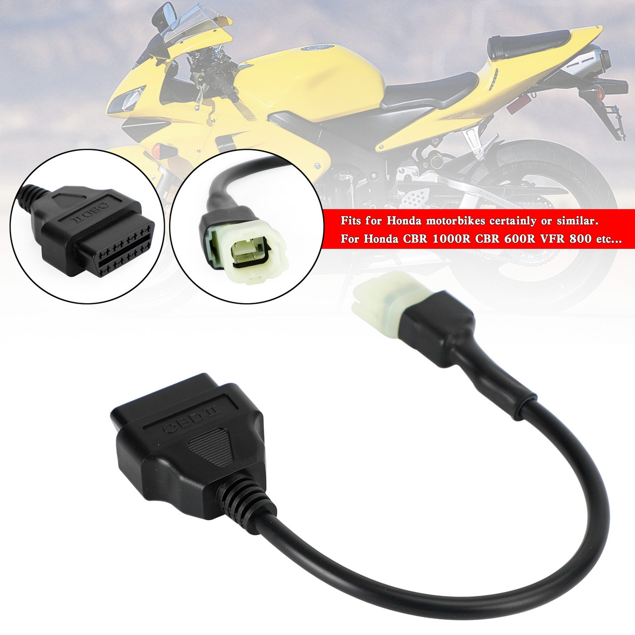 4 Pin to 16 Pin OBD2 Moto Diagnostic Adapter Cable for Honda CBR 1000R CBR 600R