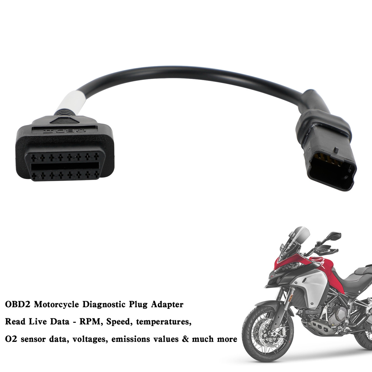 4 pin to OBD2 Diagnostic adapter connector harness For DUCATI Panigale