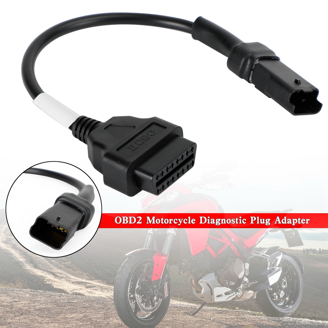 4 pin to OBD2 Diagnostic adapter connector harness For DUCATI Panigale