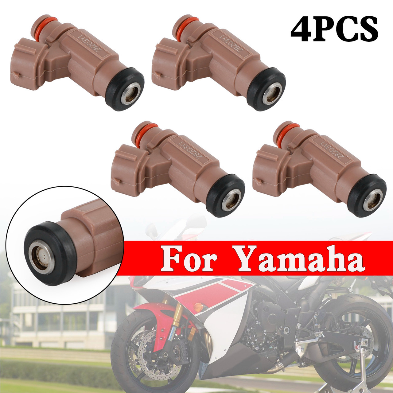 4PCS 60E-13761-10-00 Fuel Injector for Yamaha PWC FX SX AR VX 212 232 1000 1100